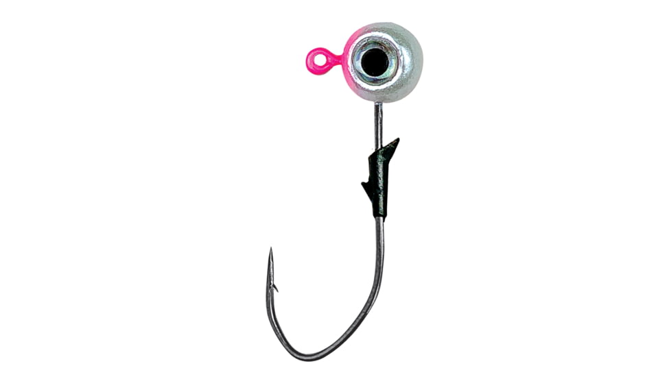 Eagle Claw Lazer Sharp Pro-V Eagle Eye Jig, Pink/White, 1/8oz, 5 per Pack, LEEJ18-17