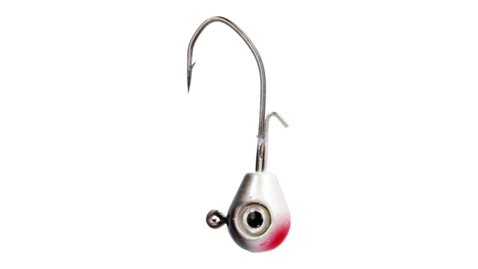 Eagle Claw Lazer Sharp Pro-V Tear Drop Jig, 3/0 Hook, Purple/ White, 3/8oz, 5 per Pack, LSTDPV38-15