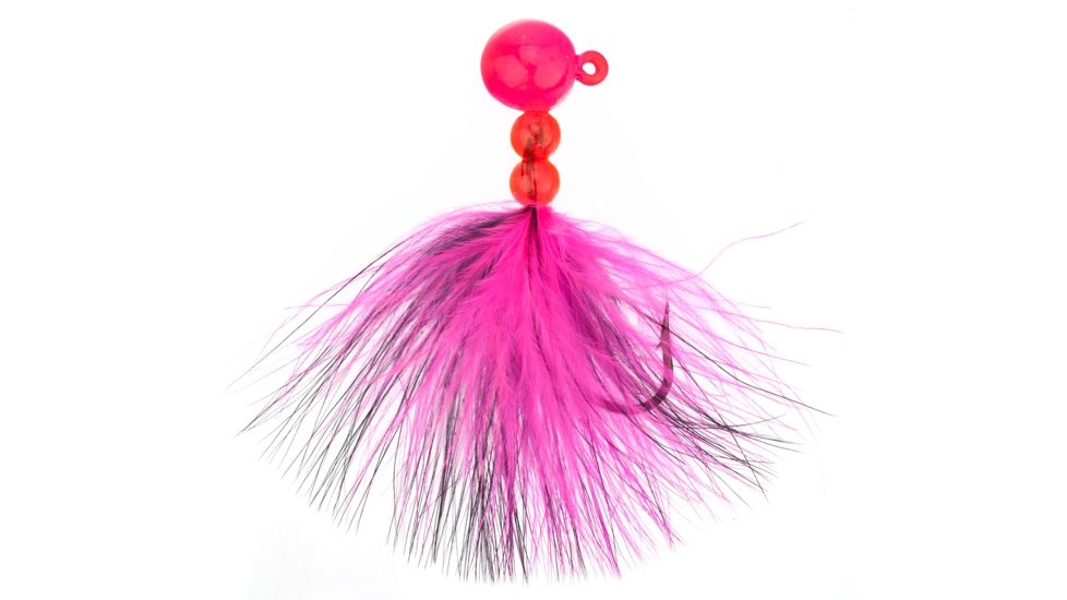 Eagle Claw Salmon/Steelhead Marabou Jig,1/4oz,Pink/Black ECSSJ14-013