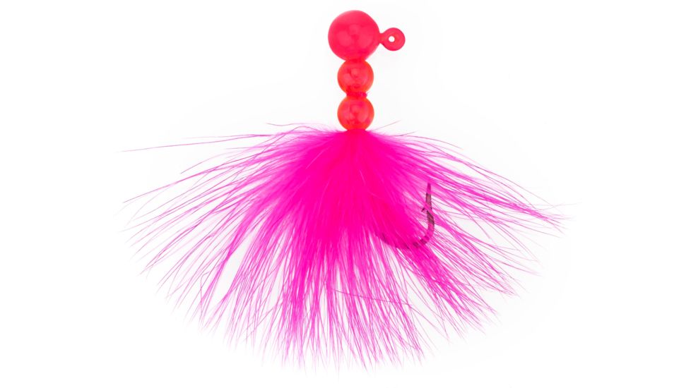 Eagle Claw Salmon/Steelhead Marabou Jig,1/8oz,Fluorescent Pink ECSSJ18-010