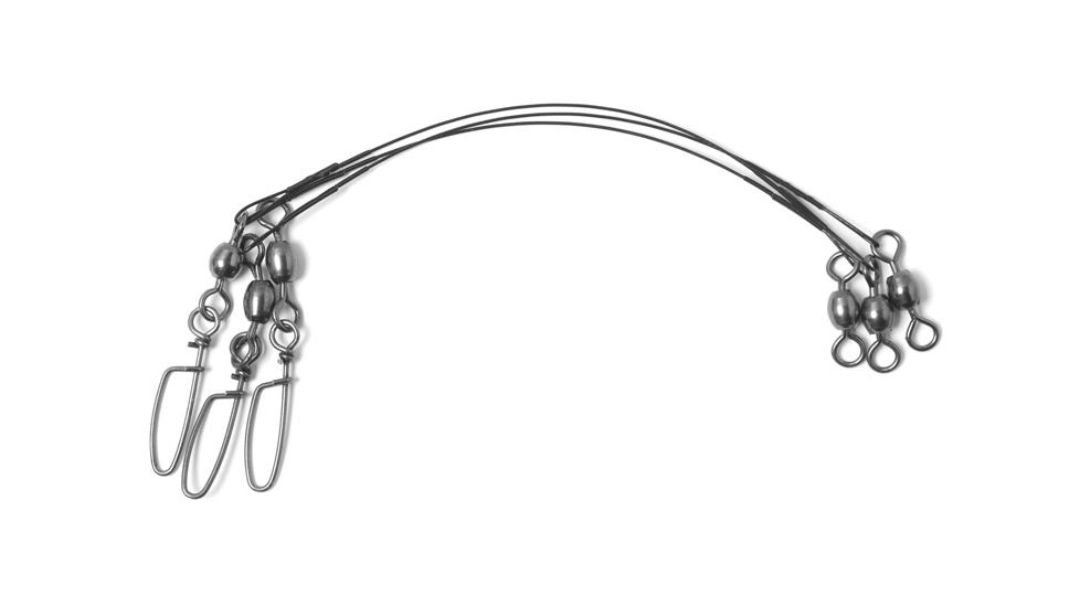 Eagle Claw Steel Leader Float w/Coastlock Snap and Crane Swivel,24in,30lb 08014-011