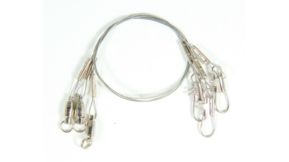 Eagle Claw Steel Leader w/ Ball Bearing Swivel,18in,30lb LSBBB30-18