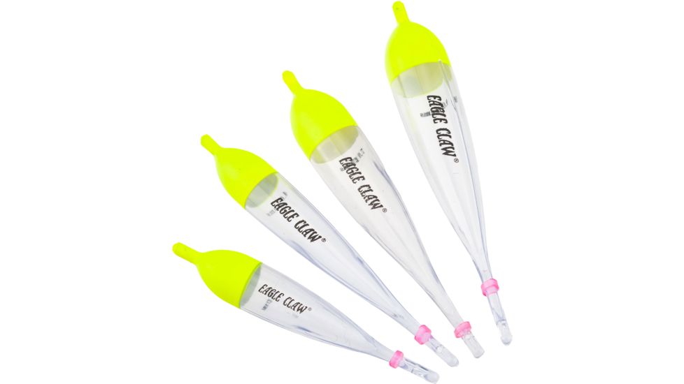 Eagle Claw Steelhead Float,Clear w/Red And Yellow Top Assortment-3.5, 4, 7, 9 FSHCLRYASST