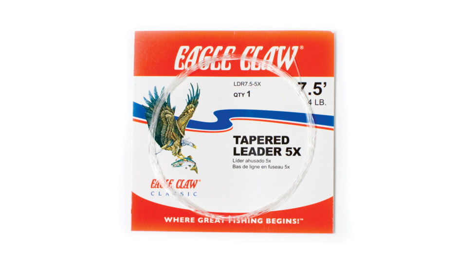Eagle Claw Tapered Leader,5x9ft LDR9.0-5X