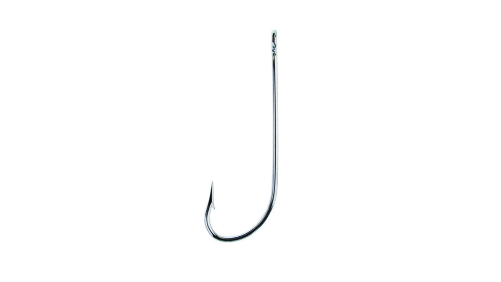 Eagle Claw Trailer Hook,Non Offset,Forged w Tubing,Nickel,A-Pack Hooks 261HA-2/0