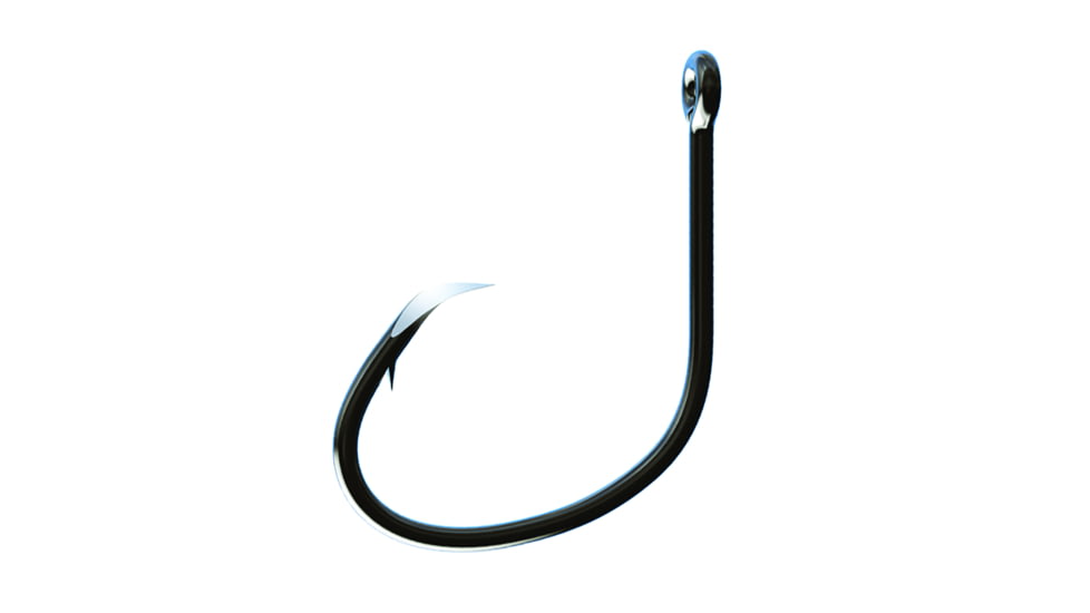 Eagle Claw Trokar Lancet Circle Offset Hook, Platinum Black, Size 8/0, 50 per Pack, TK3-XL-8/0