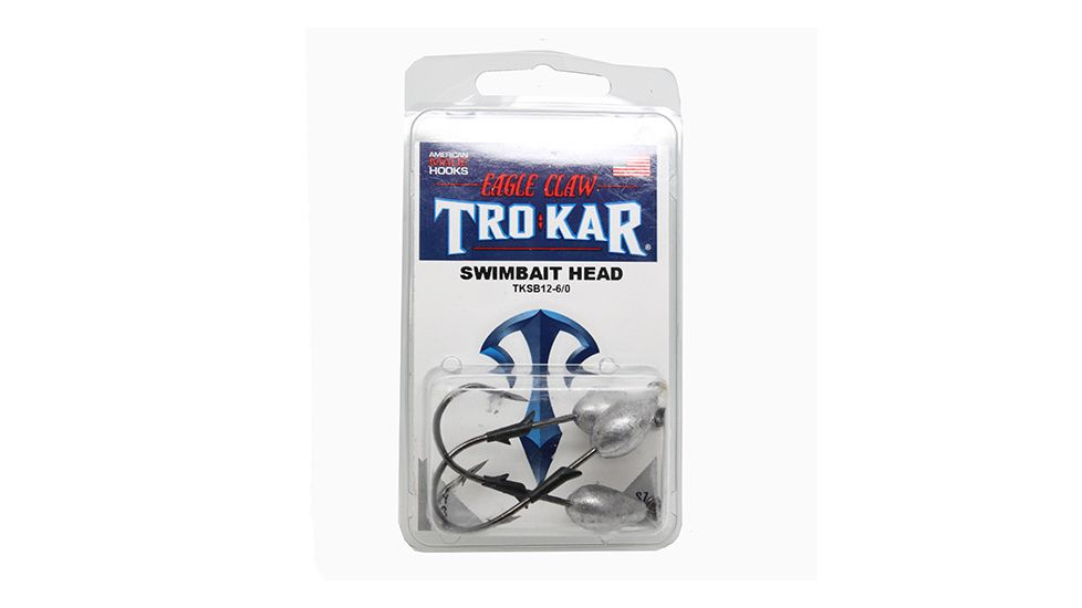 Eagle Claw TroKar Swimbait Head, 1/2oz, Lead TKSB12-6/0