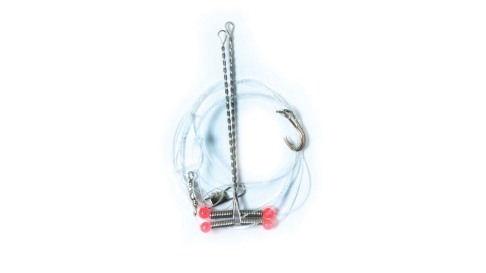 Eagle Claw Trout Rig,Bronze,Barrel Swivel w/ Interlock Snap,Red Beads 014H-10