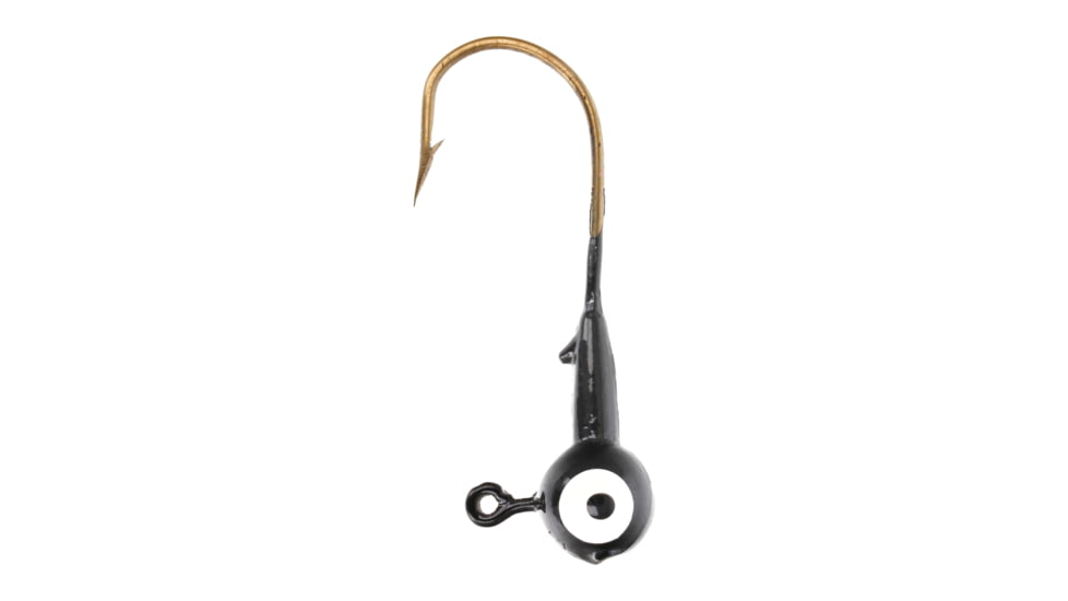 Eagle Claw WBH12-4 Ball Head Jig 1/2 OZ, Black, Bronze Hook 5 jigs per retail, WBH12-4