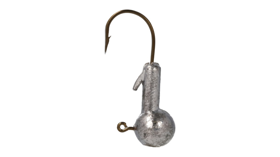Eagle Claw WBH12 Ball Head Jig, 1/2 OZ, Unpainted, Bronze Hook 5 jigs per retail, WBH12