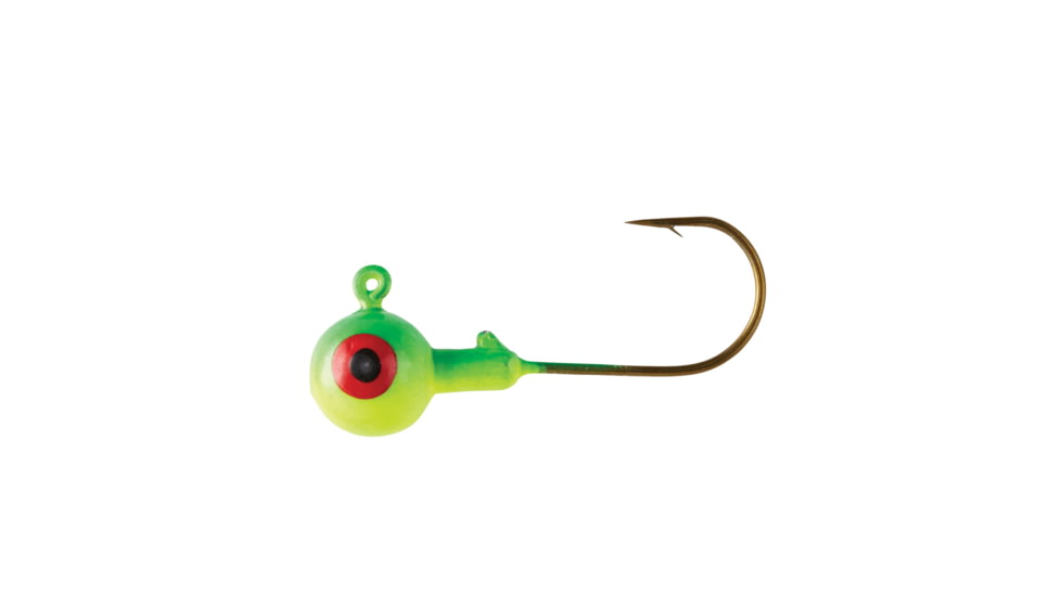 Eagle Claw WBH34-12 Ball Head Jig 3/4 OZ, LIME/CHART, Bronze Hook 4 jigs per retail, WBH34-12