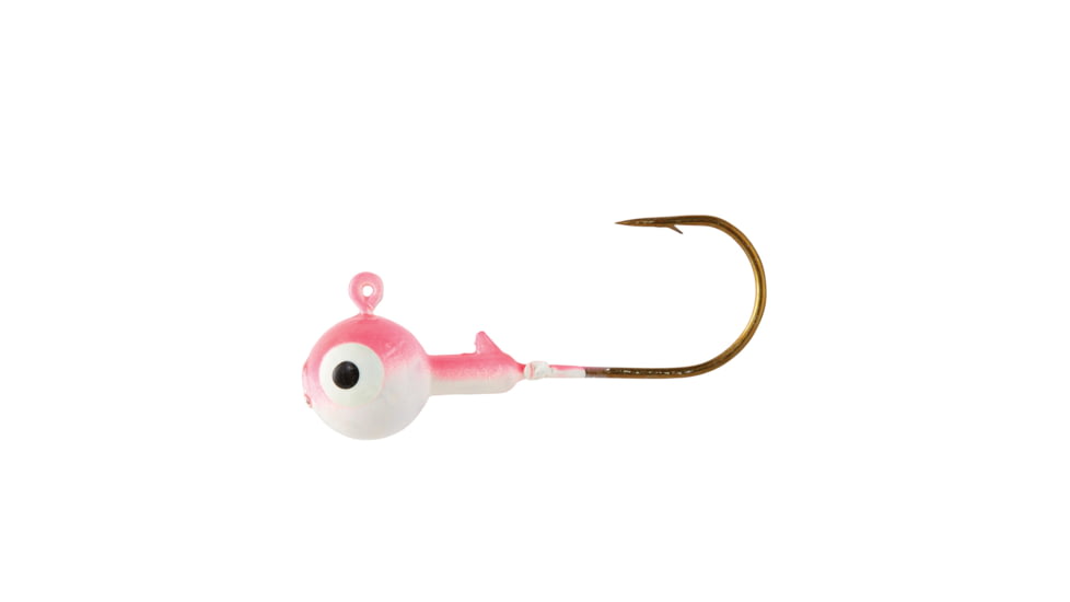 Eagle Claw WBH34-17 Ball Head Jig 3/4 OZ, PINK/PEARL, Bronze Hook 4 jigs per retail, WBH34-17