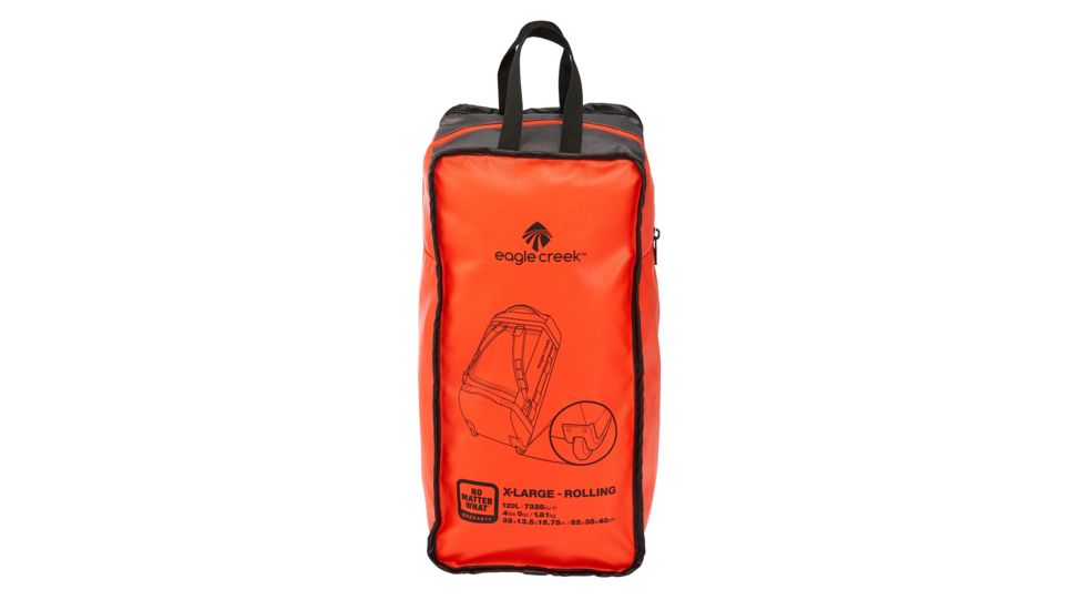 Eagle Creek Cargo Hauler Rolling Duffel, Flame/Asphalt, 120L, EC0A2V6W242