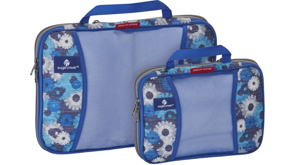 Eagle Creek Pack-It Compression Cube Set-Daisy Chain Blue