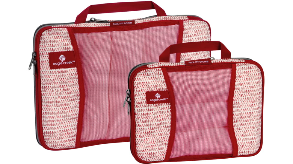 Eagle Creek Pack-It Compression Cube Set-Repeak Red