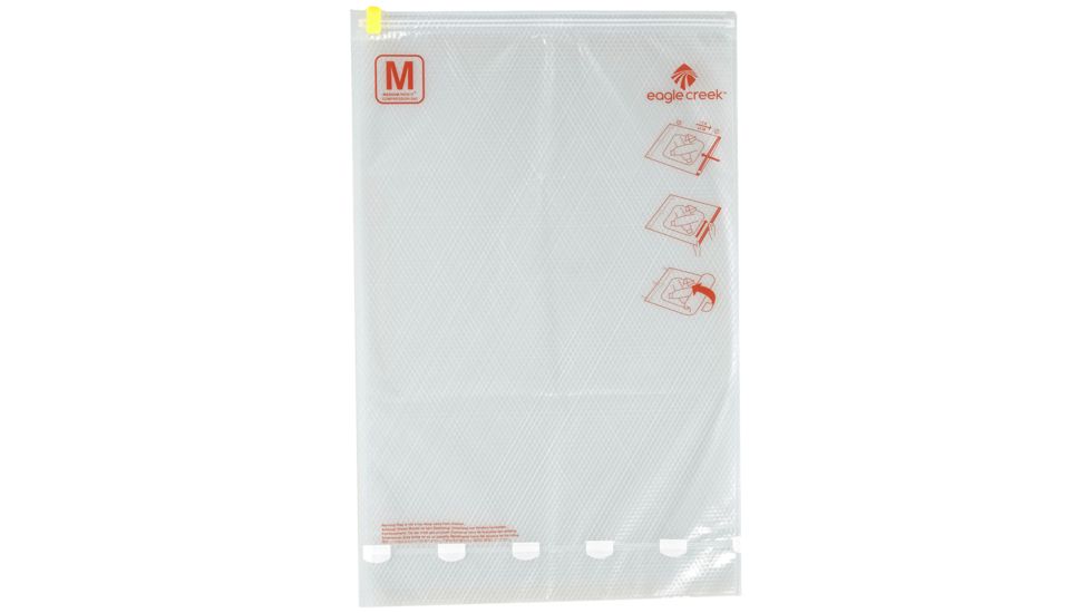 Eagle Creek Pack-It Compression Sac-Medium-Clear/Flame Orange