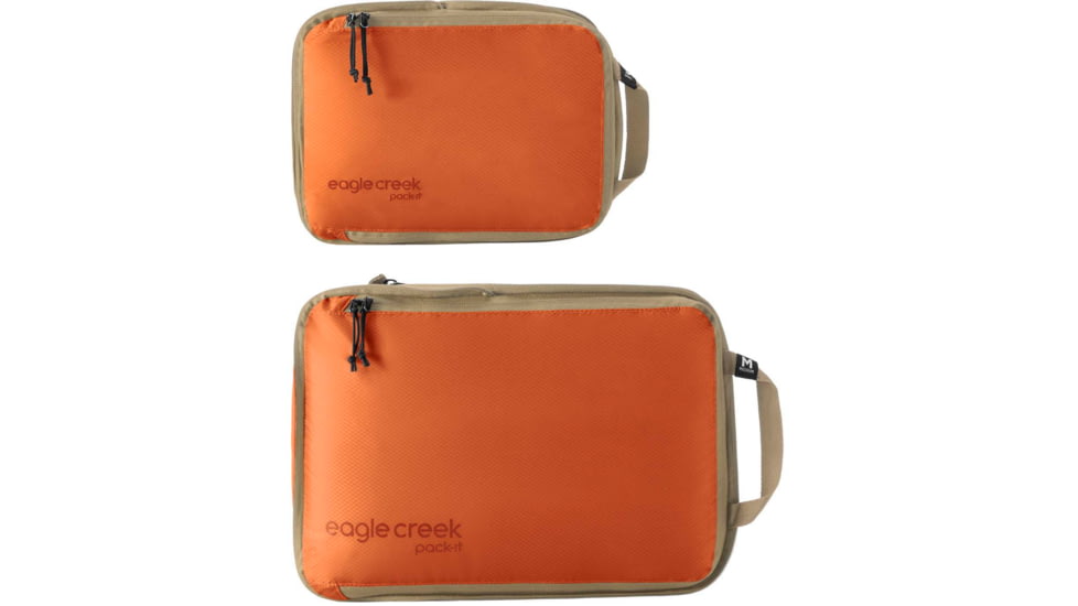 Eagle Creek Pack-It Isolate Compression Cube Set, Mandarin, Small/Medium, EC050402820