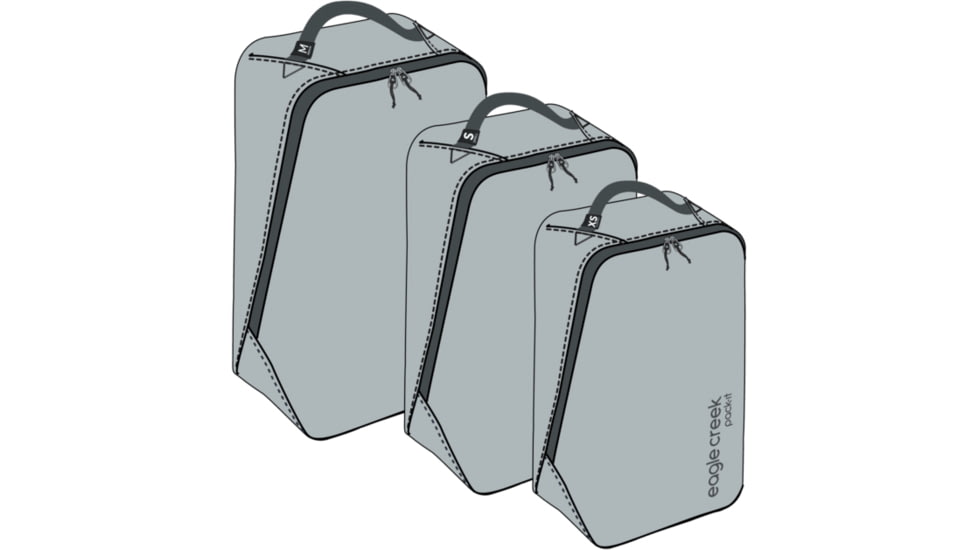 Eagle Creek Pack-It Isolate Cube Set, Storm Grey, Extra Small/Small/Medium, EC050403367