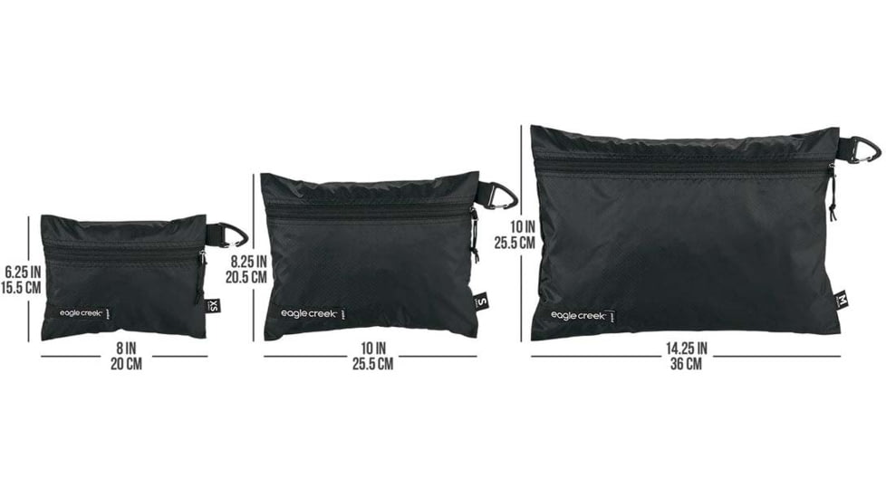 Eagle Creek Pack-It Isolate Sac Set, Black, Extra Small/Small/Medium, EC0A48YL010OS