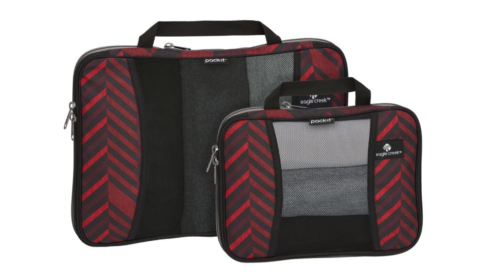 Eagle Creek Pack-It Original Compression Cube Set, Tribal Irregularity Red, S/M EC041269250