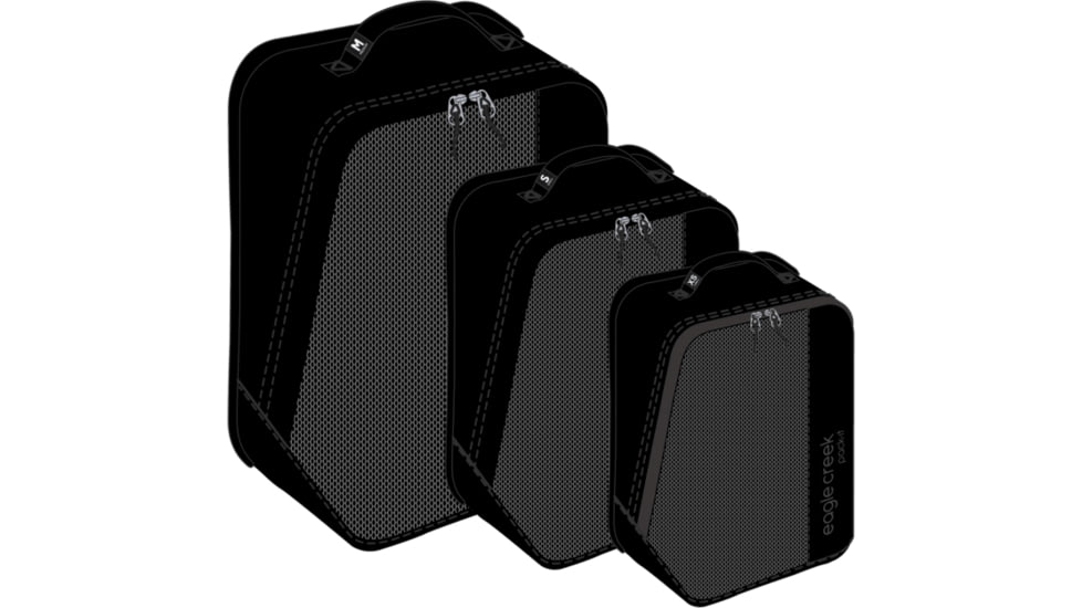 Eagle Creek Pack-It Reveal Cube Set, Black, Extra Small/Small/Medium, EC050406010