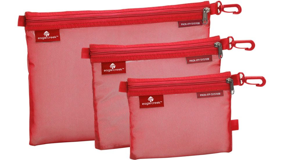 Eagle Creek Pack-It Sac Set-Red Fire