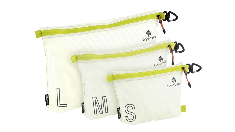 Eagle Creek Pack-It Specter Tech Sac Set, White/Strobe, S/M/L EC0A3CWZ002