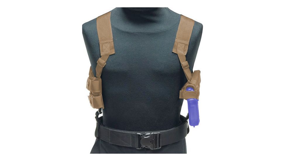Eagle Industries Tanker Right Hand Shoulder Holster &amp; Mag Pouch, Khaki - Sig 225, 228