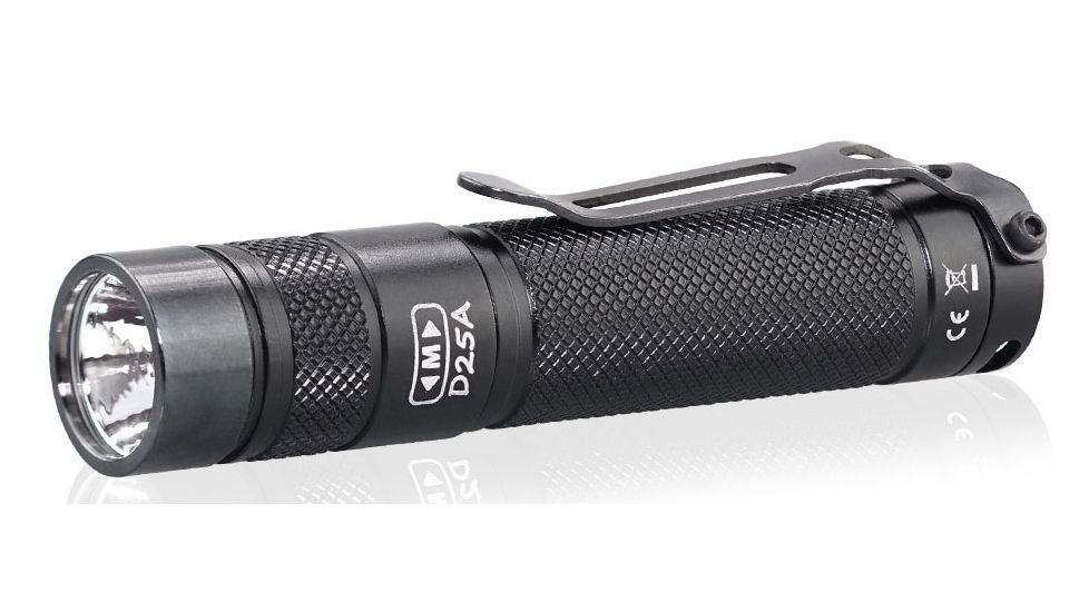 EAGTAC D25A RC MKII Flashlight, XML2 CW U4 LED, 405lm, Black, Small 4072