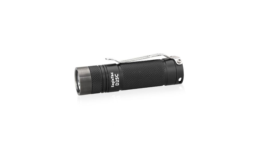 Eagtac D25C RC Clicky Flashlight, XP-G2 R5 NW LED, 352lm,1xCR123A,1x16340, Black 1733