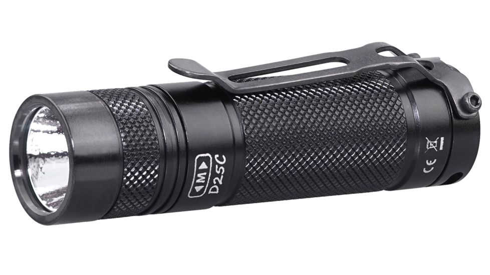 EAGTAC D25C RC MKII Flashlight, XM-L2 U4 CW LED, 800lm, Black, D25C-CLICKY-MKII-XML2-CW