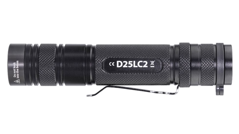 EAGTAC D25LC2 RC MKII Flashlight, Nichia219C NW LED, 880lm, Black, D25LC2-CLICKY-MKII-219C-NW