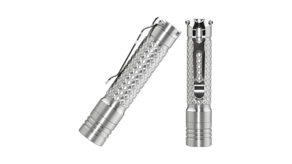 EAGTAC D3A TI Titanium XP-L HI 378 Lumen AA LED Flashlight, Silver, Small 4246