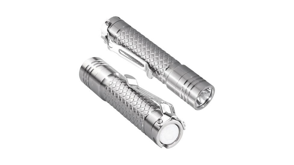 EAGTAC D3A TI Titanium XP-L HI 378 Lumen AA LED Flashlight, Silver, Small 4246