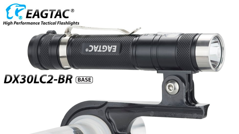 EAGTAC DX30LC2-BR Rechargeable Flashlight, XP-L HI V2 NW LED, 1084lm, Black, DX30LC2BR-XPLHINW-BASE
