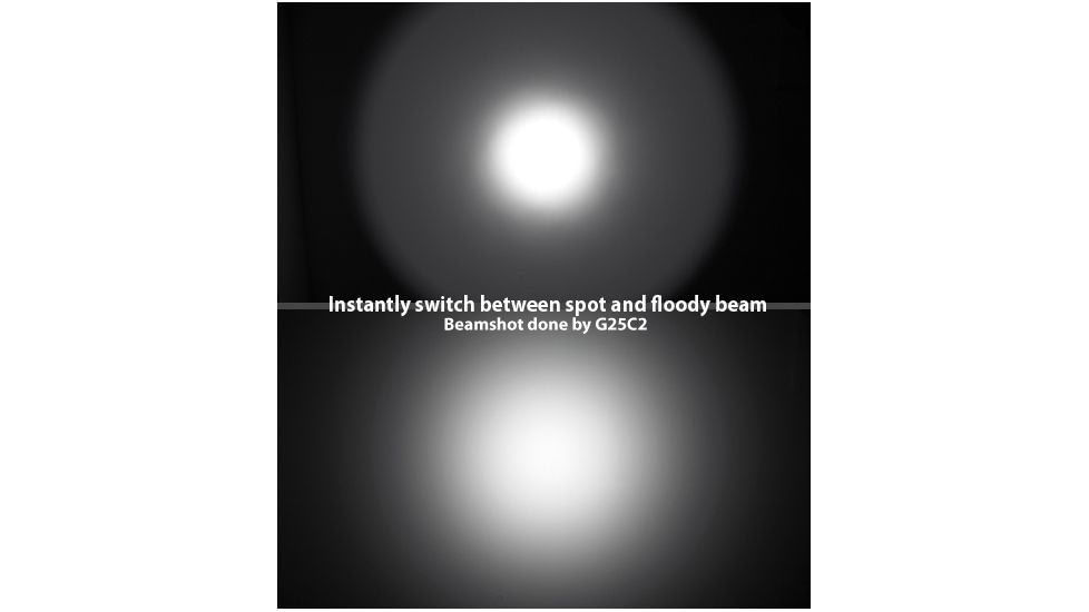 EAGTAC GX25L2-R22 Flashlight Kit, XM-L2 U2 NW LED, 1208lm, Black, GX25L2-R22-XML2-KIT-NW