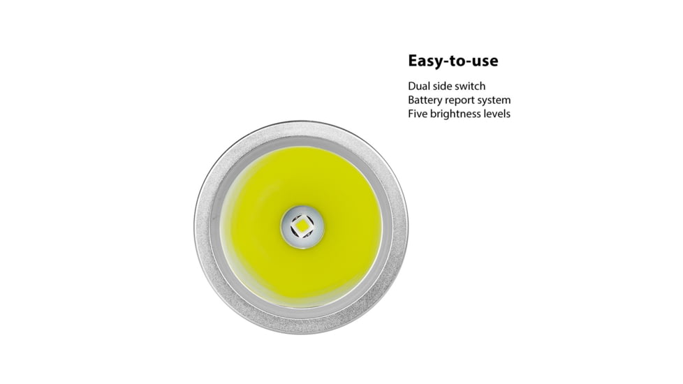 EAGTAC GX30A3-D Flashlight, XPL HI CW w/ LEDarray LED, 1330lm w/ 1000lm, Black, GX30A3-Diffuser-XPLHI-CW