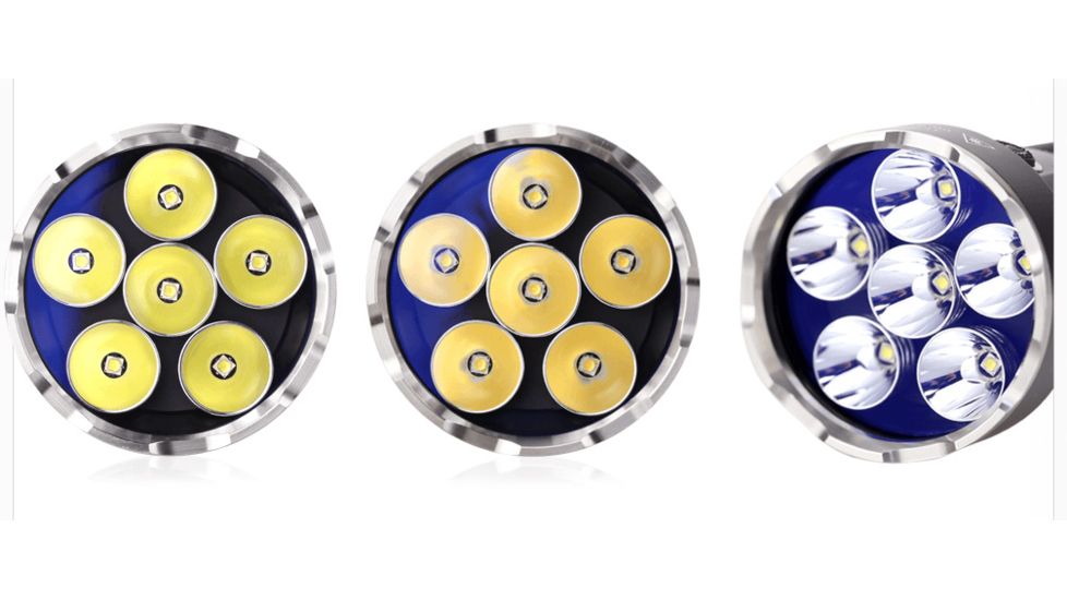 Eagtac MX25L3C  Flashlight Kit, 6 Nichia 219B CRI-92 LED, 2550lm, Black 1868