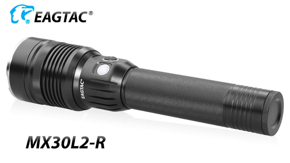 EAGTAC MX30L2R XHP70.2 Flashlight, 32650 13000mAh li-ion, NW LED, 4205 Lumen, Black, MX30L2R-XHP702-NW