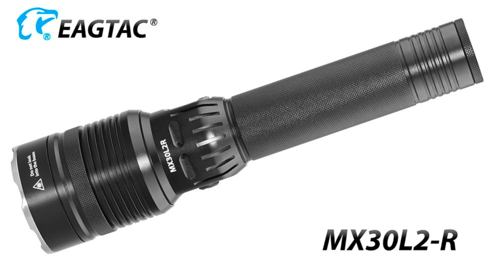 EAGTAC MX30L2R XHP70.2 Flashlight, 32650 13000mAh li-ion, NW LED, 4205 Lumen, Black, MX30L2R-XHP702-NW