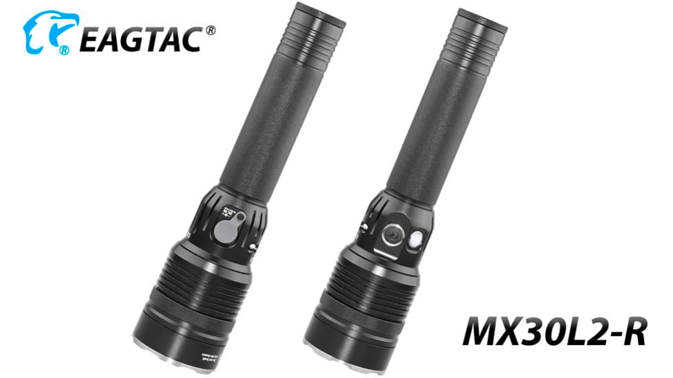 EAGTAC MX30L2R XHP70.2 Flashlight, 32650 13000mAh li-ion, NW LED, 4205 Lumen, Black, MX30L2R-XHP702-NW