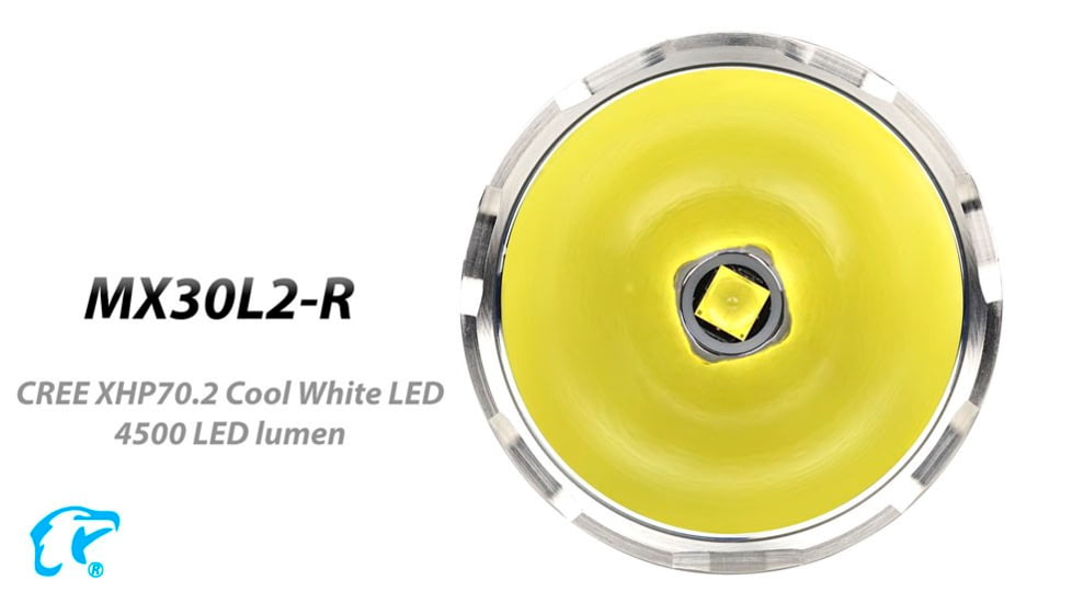 EAGTAC MX30L2R XHP70.2 Flashlight, 32650 13000mAh li-ion, NW LED, 4205 Lumen, Black, MX30L2R-XHP702-NW