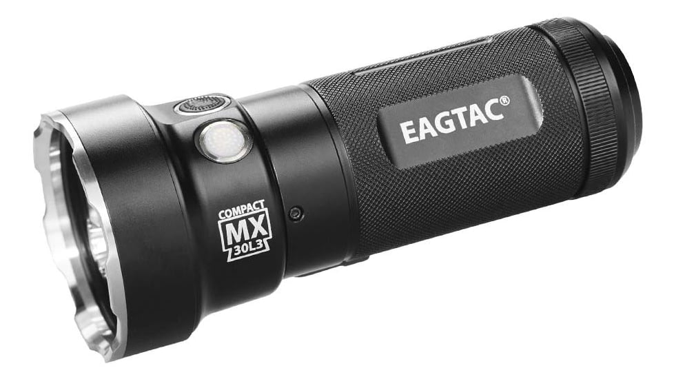 EAGTAC MX30L3-CR Flashlight Kit, 6 Nichia 219B 5700K CRI92 R9050 SW57 D220 LED, 3600lm, Black, MX30L3CR-6*SST20-KIT-NW
