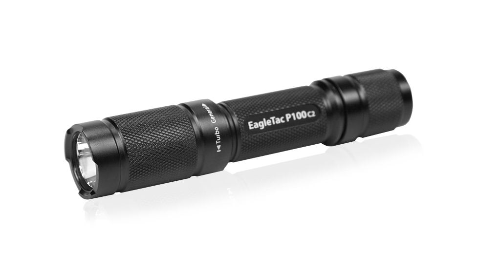 EAGTAC P100C2 Flashlight Kit, XP-G2 R5 NW LED, 437lm, Black, P100C2-XPG2-KIT-NW
