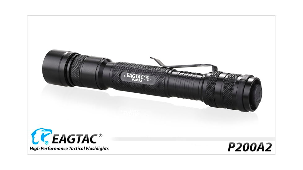 EAGTAC P200A2 Flashlight, UV 365nm, 1000 mW, Black, 1000 mW, P200A2-UV365NM