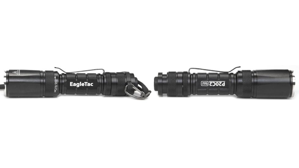 EAGTAC P20C2 Flashlight Kit, XP-G2 R5 NW LED, 530lm, Black, P20C2-XPG2-KIT-NW