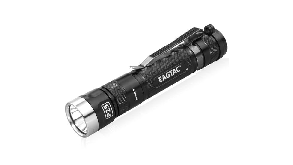 EAGTAC P25LC2 Flashlight, XM-L2 U2 NW LED, 1200lm, Black, P25LC2-XML2-NW