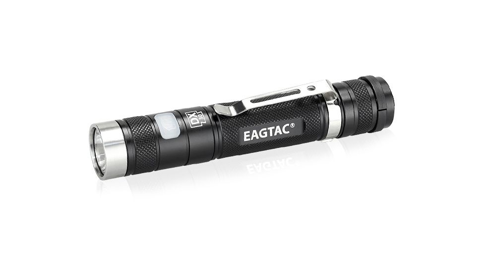 Eagtac Rechargeable DX30LC2-R XPL HI 1160 Lumens LED Flashlight Kit, Black, Medium, DX30LC2RXPLHIKIT