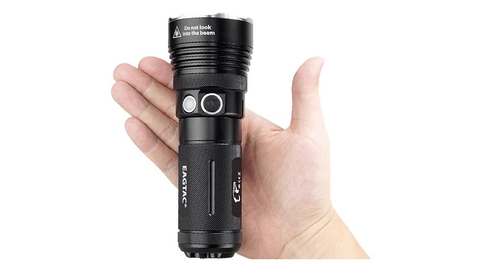 Eagtac Rechargeable MX30L3-R XHP70 4625 Lumens LED Flashlight, Black, Medium, MX30L3RXHP70