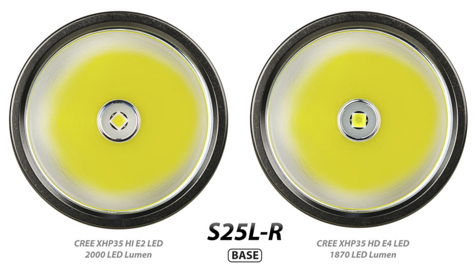 EAGTAC S25L-R Base Flashlight, XHP35 HI NW LED, 1750lm, Black, S25LR-XHP35-HI-BASE-NW
